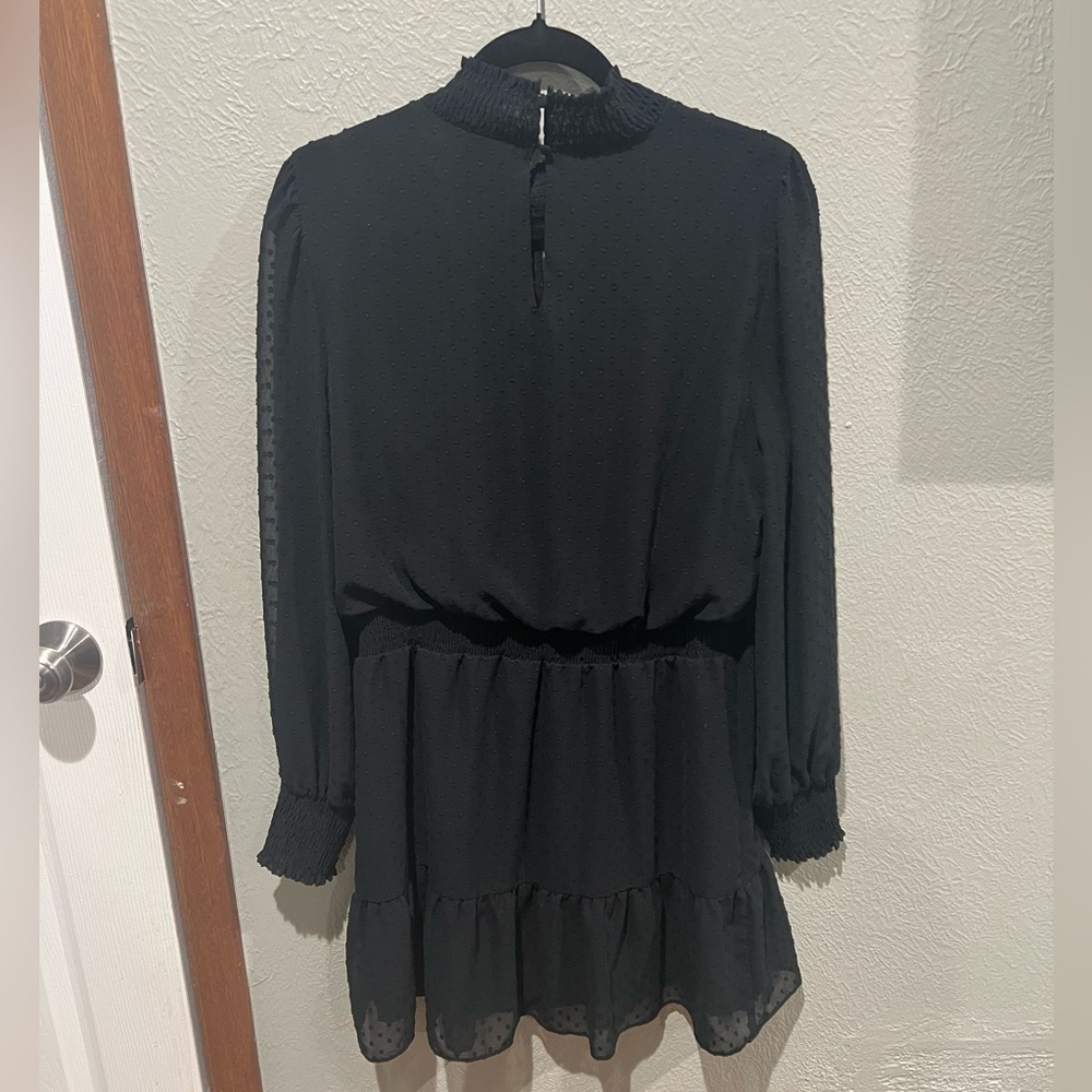 Bar III Black Long Sleeve Dress Size L Great Staple Piece EUC - Picture 4 of 4